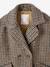 Coat in Woollen Checks & Sherpa Lining for Girls chequered beige 