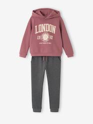 -Hooded Sweatshirt & Joggers in Fleece, for Girls