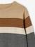 Striped Colourblock Jumper in Fine Knit for Boys BEIGE LIGHT SOLID WITH DESIGN+marl grey 