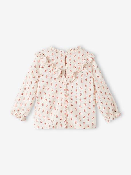 Fluid Floral Blouse for babies ecru 