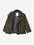 Perfecto Style Jacket in Nubuck for Girls anthracite+Camel 