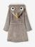 Dino Bathrobe in Plush Fabric for Boys marl grey 