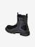 Patent Boots with Zip & Elastic, for Girls navy blue 