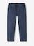 Worker Trousers, Easy to Slip On, for Boys BEIGE MEDIUM SOLID WITH DECOR+lichen+night blue 