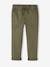 Worker Trousers, Easy to Slip On, for Boys BEIGE MEDIUM SOLID WITH DECOR+lichen+night blue 