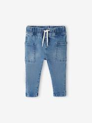 -Denim Trousers with Elasticated Waistband for Babies