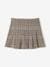 Pleated Skirt for Girls brown+navy blue 