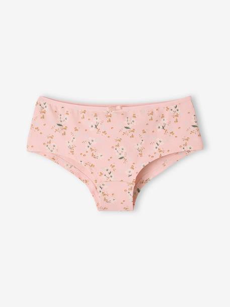 Pack of 5 Flower Shorties for Girls rosy 