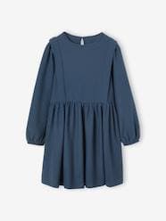 Long Sleeve Dress in Relief Fabric for Girls