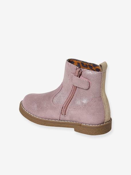 Leather Boots for Girls, Designed for Autonomy bronze+rose 