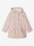 Raincoat with Sherpa Lining for Girls navy blue+pale pink 