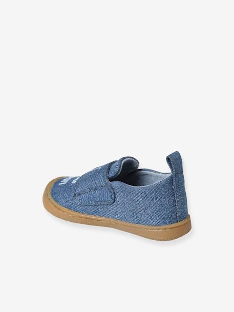 Denim Indoor Shoes with Hook-and-Loop Strap, for Babies denim blue+printed blue 