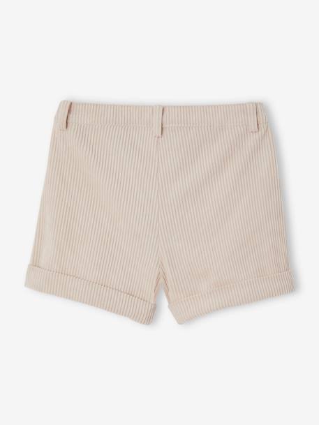 Corduroy Shorts for Girls hazel+sand beige 