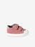 Fabric Trainers with Hook-&-Loop Straps for Babies navy blue+old rose+raspberry pink 