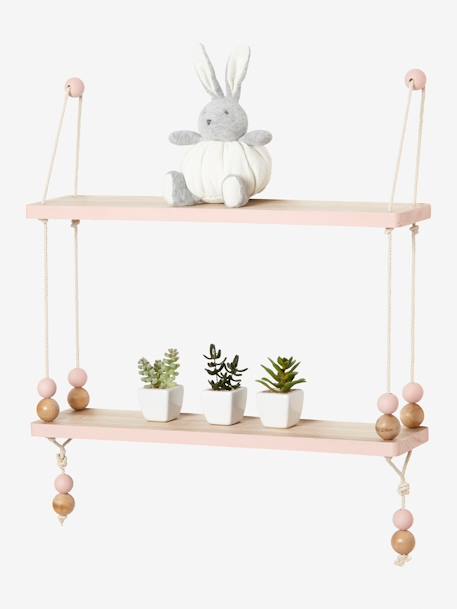 Wood & Rope Swing-Shelf Wood 