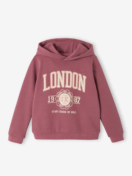 Hooded Sweatshirt & Joggers in Fleece, for Girls plum 