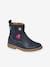 Leather Boots for Girls, Designed for Autonomy navy blue 