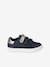 Hook-and-Loop Trainers in Leather for Girls black+brown+navy blue 