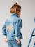 Denim Jacket with Pop Flowers Animation on the Back for Girls stone 