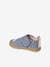 Fabric Indoor Shoes in Printed Fabric, with Hook-&-Loop Strap, for Babies chambray blue+printed white 