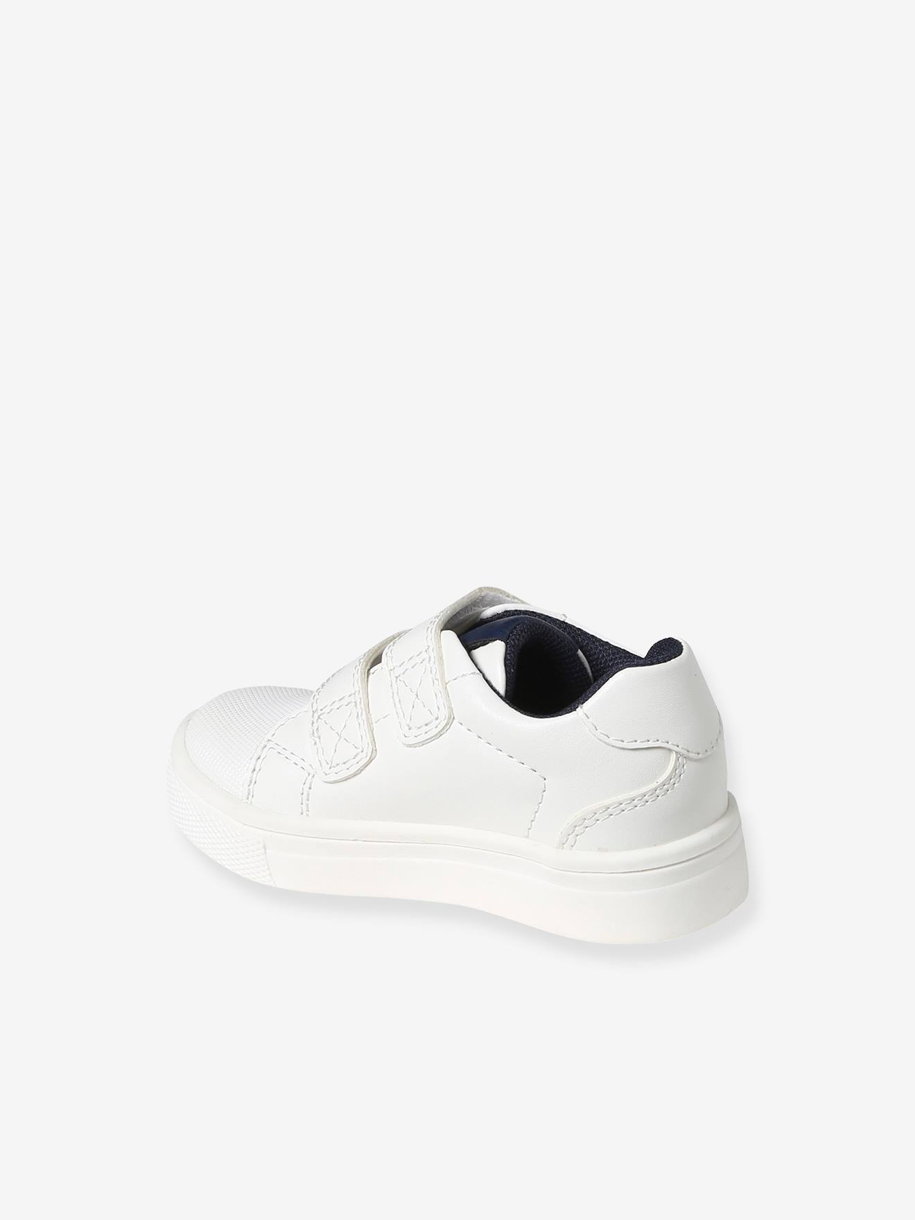 White trainers best sale with velcro fastening