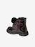 Patent Boots with Laces & Zip, for Babies bordeaux red 