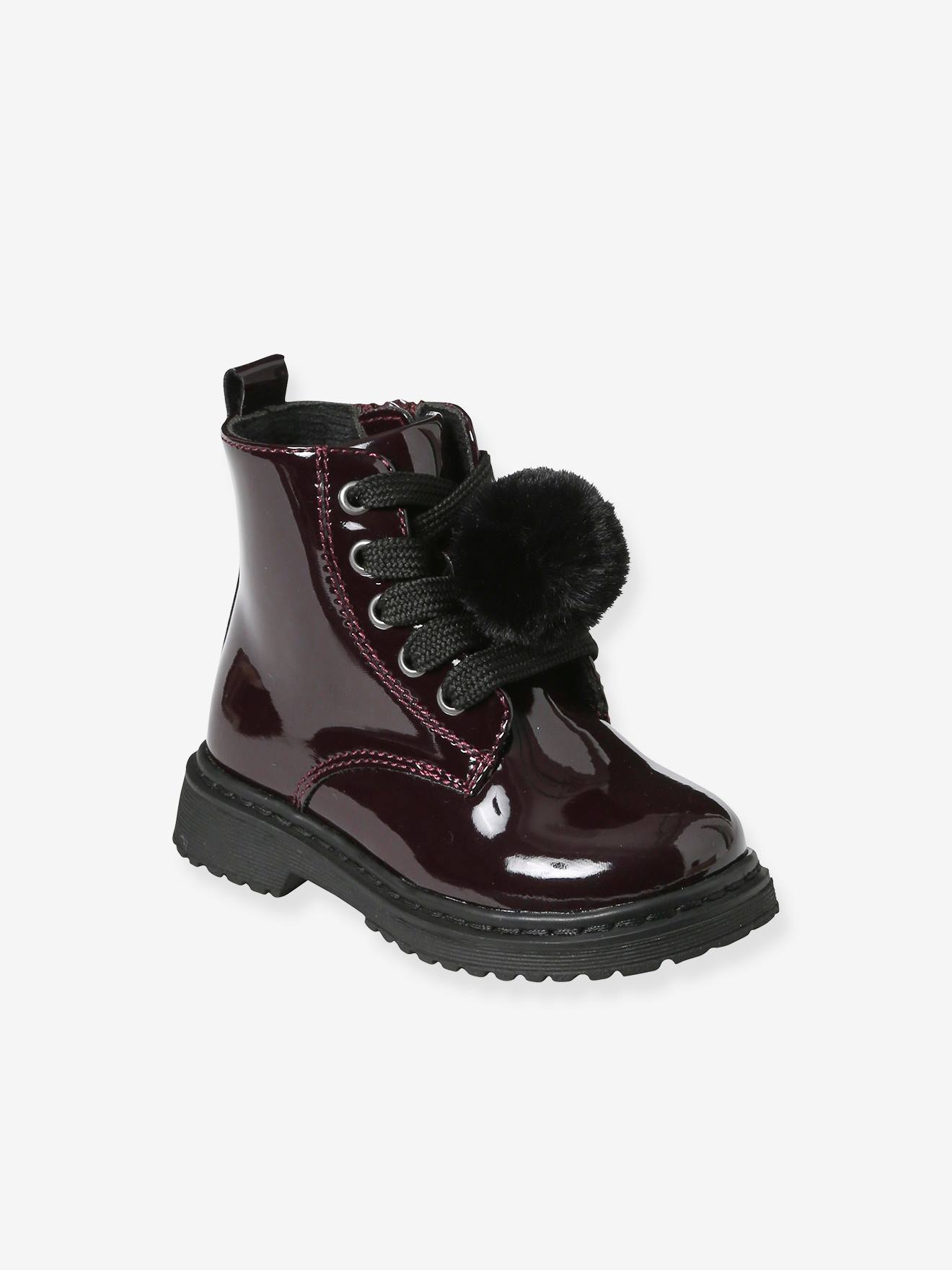 Childrens patent cheap boots