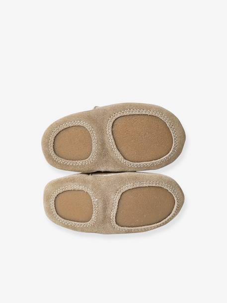 Supple Leather Shoes with Elastic, for Babies gold 