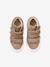 Hook-and-Loop Leather Trainers for Girls, Designed for Autonomy gold+golden beige+navy blue 