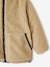 Reversible Hooded Jacket, Padded & in Sherpa, for Boys fir green 