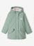 Raincoat with Sherpa Lining for Girls lichen+pale pink 