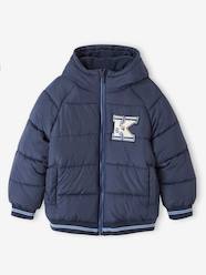 Boys-Coats & Jackets-College-Style Padded Jacket with Polar Fleece Lining for Boys