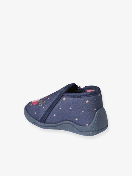 Fabric Indoor Shoes with Zip, for Babies blue 