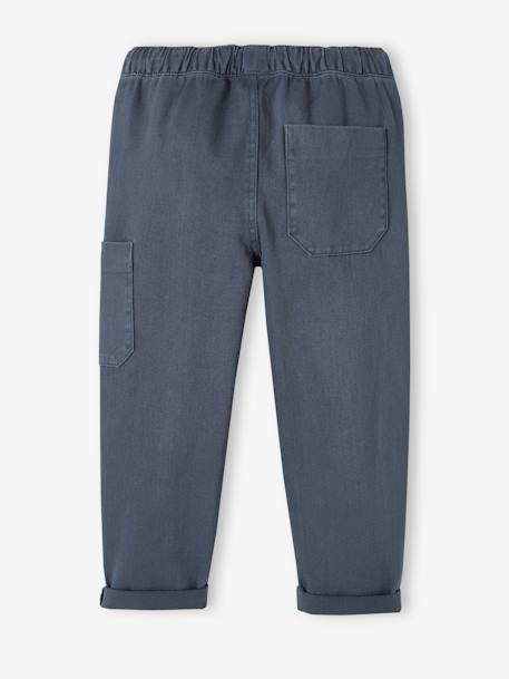 Coloured Cargo Trousers for Boys caramel+petrol blue 