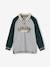 London Rugby Shirt with Long Raglan Sleeves for Boys fir green 