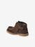 Leather Ankle Boots with Hook&Loop & Zips for Babies brown 
