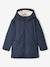 Raincoat with Hood & Sherpa Lining for Boys night blue 