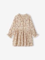 Cotton Gauze Dress for Girls - rosy apricot