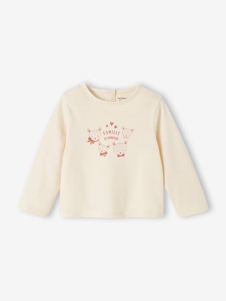 Pack of 2 Long Sleeve Tops for Babies, Basics pale pink+rose 