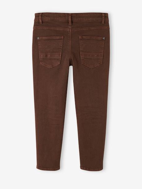 WIDE Hip, MorphologiK Slim Leg Coloured Trousers, for Boys beige+chocolate+khaki+slate blue+terracotta 