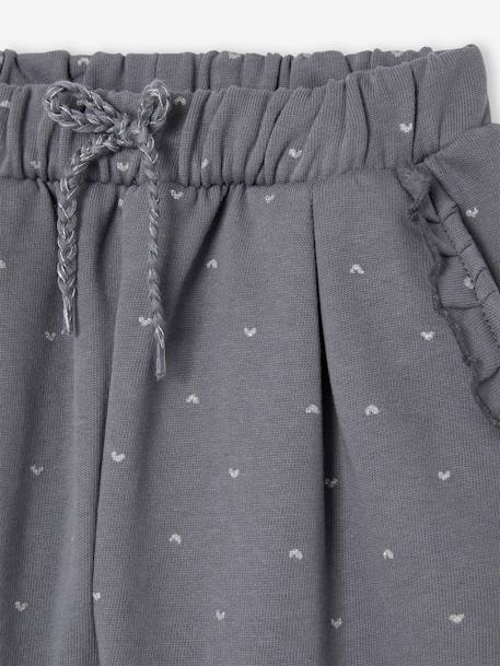 Fleece Trousers for Baby Girls Brown/Print+grey blue+rosy+sage green+WHITE MEDIUM ALL OVER PRINTED 