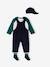 4-Piece Ensemble: Top + Dungarees + Cap + Socks for Babies night blue 