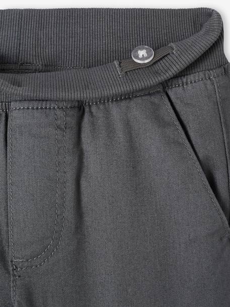 NARROW Hip Morphologik Cargo Trousers, Pull-Ons, for Boys bronze+slate grey 