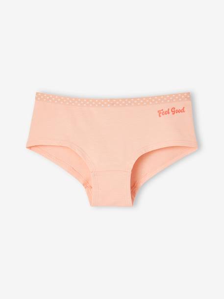 Pack of 5 Pop Shorties for Girls apricot 