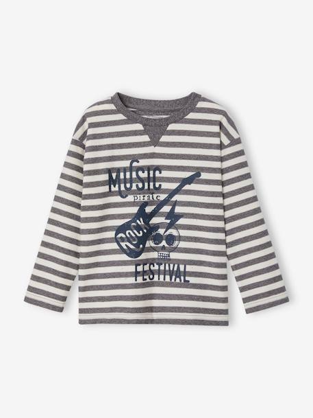 Striped Top 'Rock Rebel' for Boys striped grey 