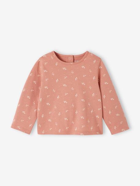 Pack of 2 Long Sleeve Tops for Babies, Basics pale pink+rose 