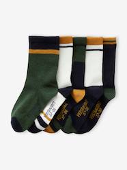 Pack of 5 Pairs of Colourblock Socks for Boys