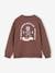 Sweatshirt with Fun Motif on the Back, for Boys chocolate+petrol blue 