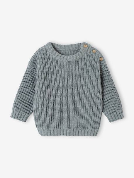 Rib Knit Jumper for Babies ecru+marl beige+sage green 