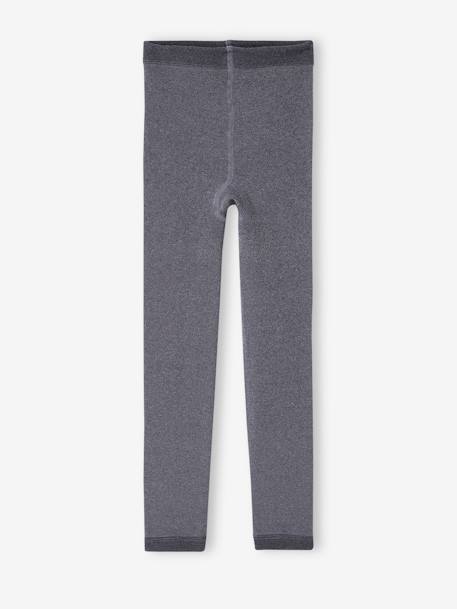 Polar Fleece Leggings for Girls Black+Blue+marl grey+rosy 